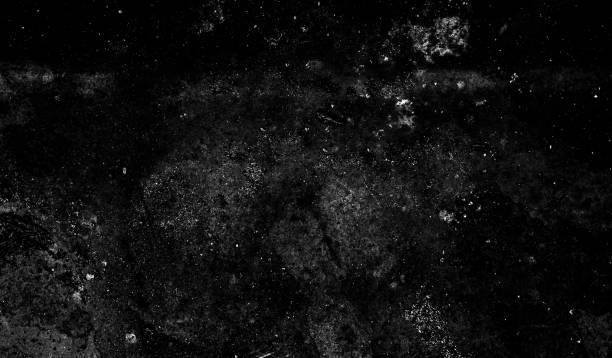 Black authentic metal texture. Scratched hard metal texture black and white. Background texture of old hard metal.