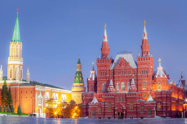 istock Illuminated Red Square at evening, Moscow, Russia 1408327935