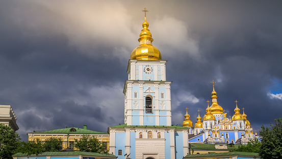 Beautiful St. Michael s Golden-Domed Monastery and dramatic sky, Kyiv - Ukraine