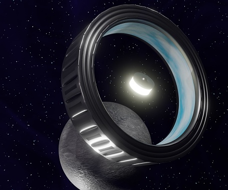 A Bishop Ring is a type of hypothetical rotating space habitat in the galaxy 3d rendering