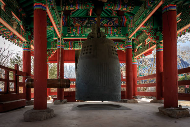 istock Buddhist temple bell in Korea 1408336491