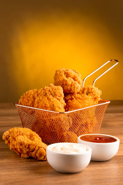 istock Crispy fried chicken in the basket. 1408338335