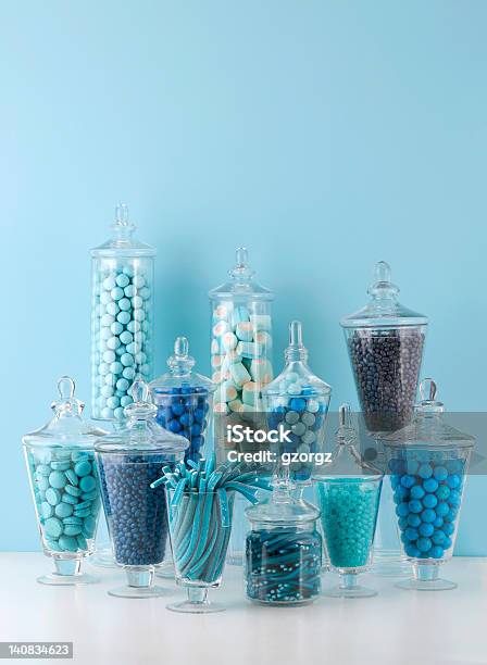 Candy Bowls Stock Photo - Download Image Now - Arrangement, Blue, Bowl