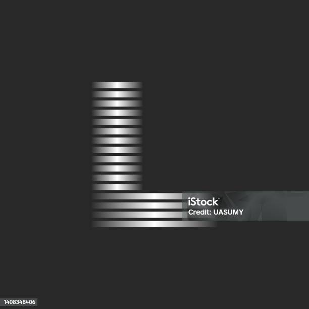 Parallel Letter L Letter L Logo Design With Thin Horizontal And Parallel Lines Linear ...