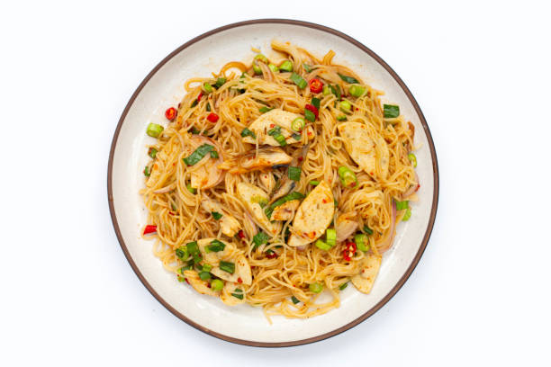 istock Rice vermicelli noodles spicy salad 1408352506