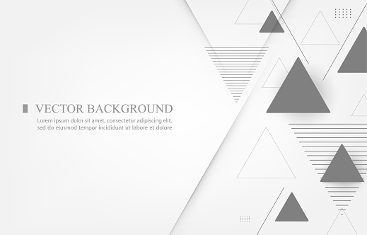 Vector geometric triangle futuristic white background