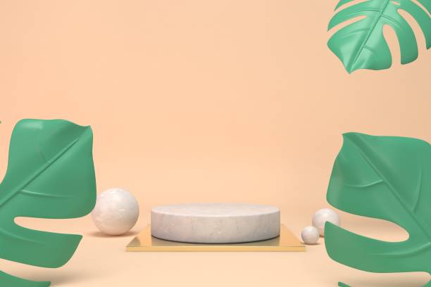 istock Abstract minimal scene, design for cosmetic or product display podium 3d render. 1408357940