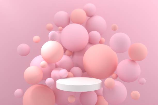 istock Abstract minimal scene, design for cosmetic or product display podium 3d render. 1408359246