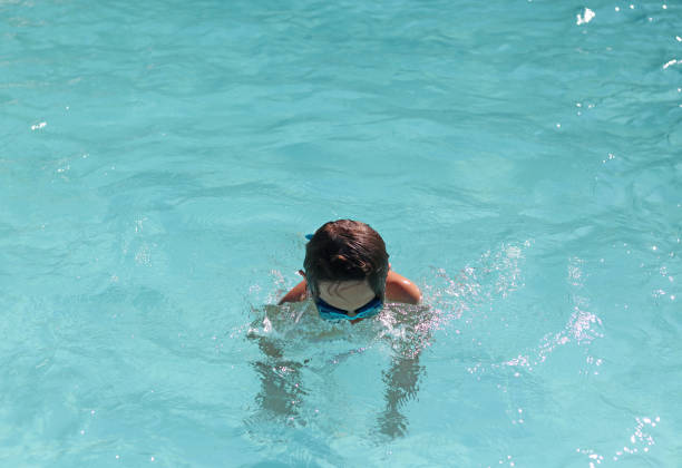 istock Boy enjoying in a swimming pool 1408363118