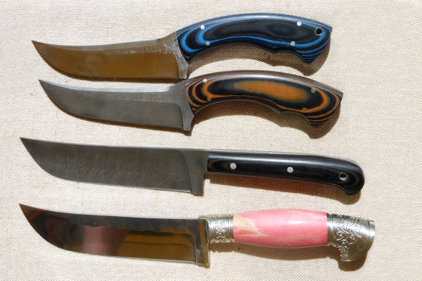 istock Russian folk crafts - traditional forged knives 1408368295