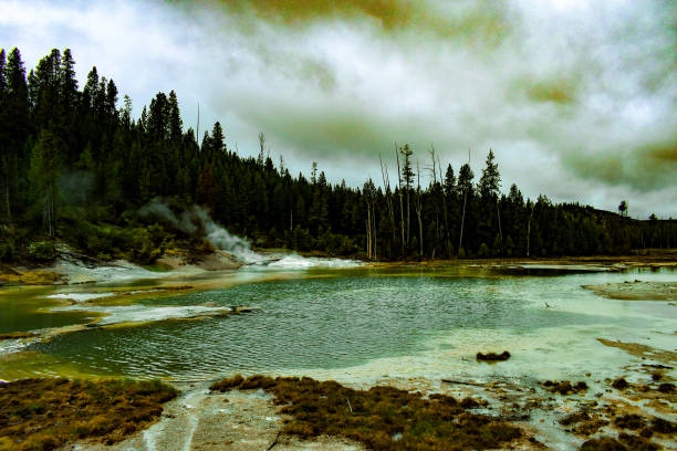 istock Yellowstone Norris geyser pool 1408370269