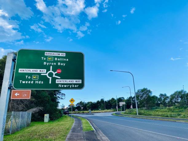 istock Roundabout Street Direction Sign Australia 1408370479
