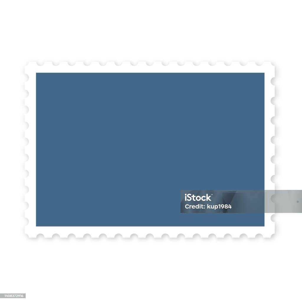 Rectangle Stamp Vector Rectangle Template For Postage Stamp Vector Illustration Stock ...