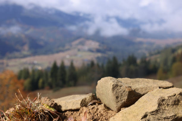 istock Rocks in mountains on sunny day, space for text 1408375495
