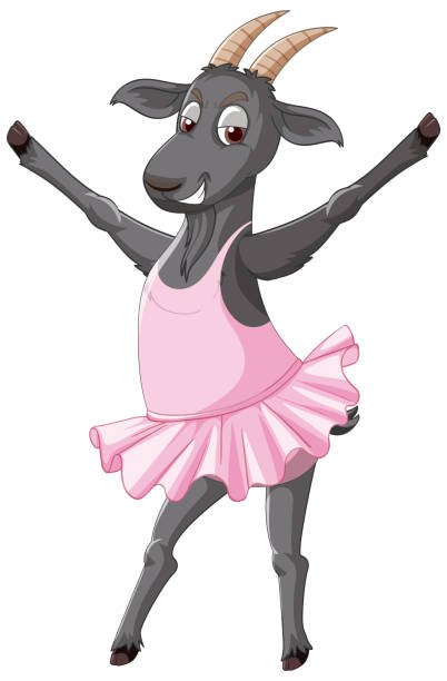 Black Goat In A Dress A Ballerina Stock Illustration - Download Image Now -  Goat, Agriculture, Animal - iStock