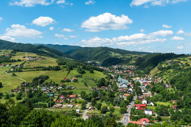 istock Panoramic View over Beskid Sadecki Picturesque Landscape in Poland 1408377067