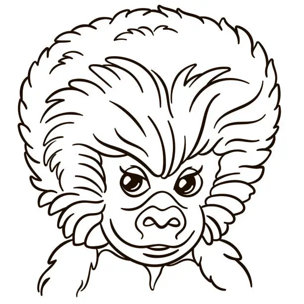 Vector illustration of Gorilla cute baby animal