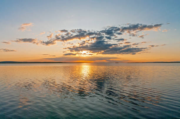 istock Evening on the polar lake 1408393212