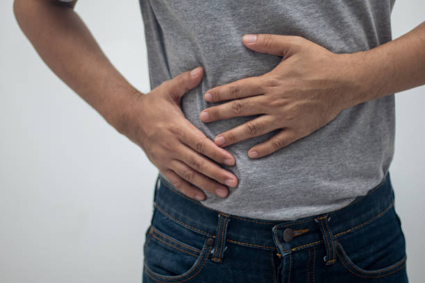 istock Concept I have abdominal pain on the right side. 1408396852