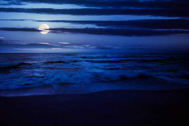 istock calm sea scenery at night 1408397226