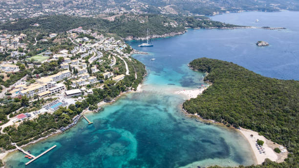 istock Sivota at sunset, aerial view. Greece 1408398365