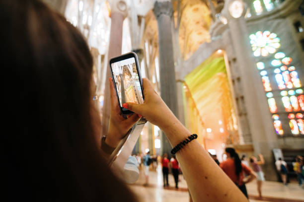 istock Taking a picture inside a church 1408400266