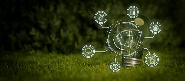 istock Earth Sustainability Preservation Bulb Concept Abstract Background 3D Render 1408401878