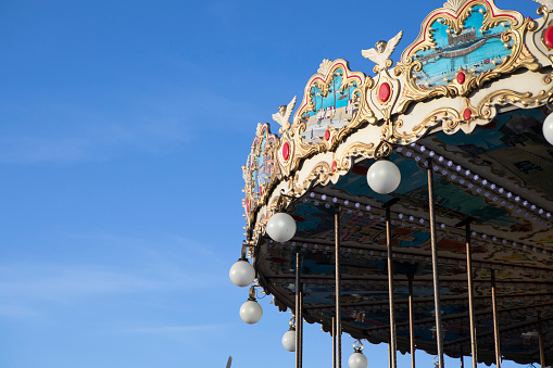 Merry-go-round near the Eiffel Tower in Paris