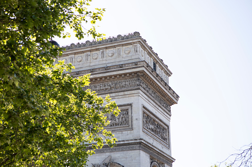 The Arc de Triomphe, late afternoon in springtime