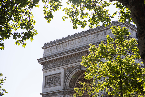 The Arc de Triomphe, late afternoon in springtime