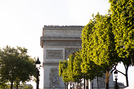 The Arc de Triomphe, late afternoon in springtime