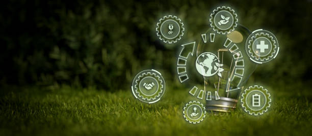 istock Earth Day and Environment concep on green morning background. 3D Illustration 1408402480