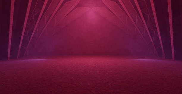 istock Smoke virtual TV show background Bright Purple Banner Background Abstract 3D Render 1408402600