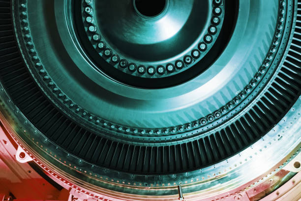 istock A structural element of a turbine with blades for aviation and power generation. 1408404702