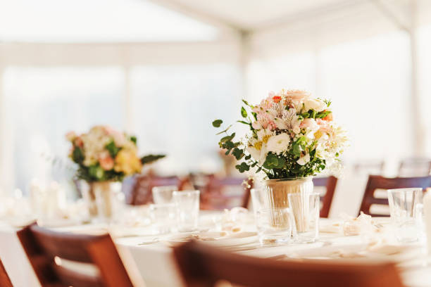 istock Fresh flowers wedding decoration 1408418242