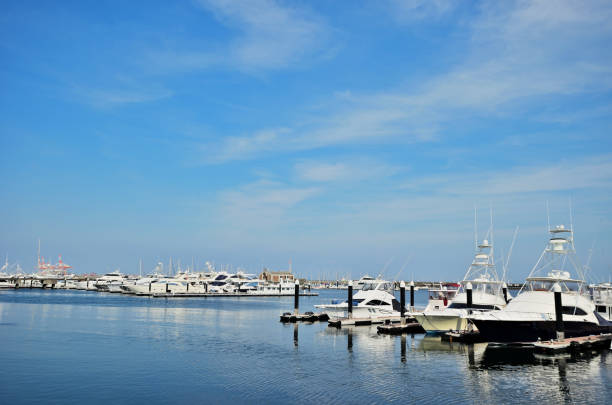 istock Landscape of marina and blue sky 1408421988