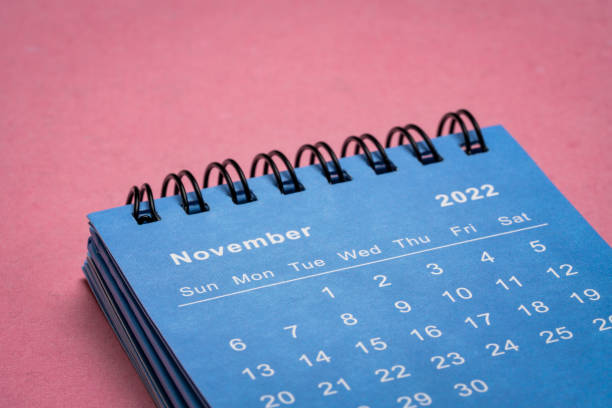 istock November 2022 - spiral desktop calendar 1408430871