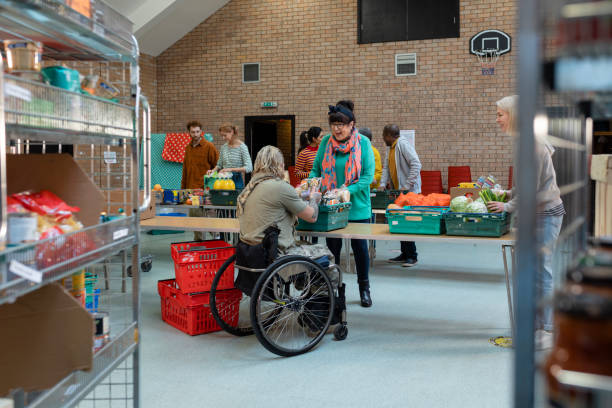 istock Busy at a Food Drive 1408433070