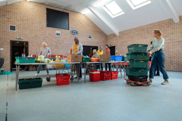 istock Food Bank Volunteers Working Hard 1408433164