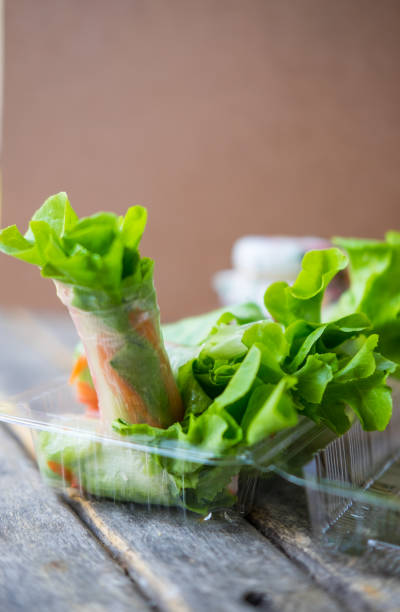 istock Fresh vegetable salad roll, Healthy roll salad 1408434637