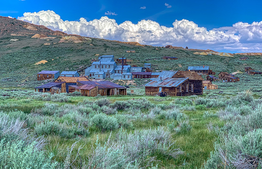 A stamping mill in Bodie, CA.  Once a bustling town of 10,000 residents in the late 1800s, it is now a ghost town and state park a few miles east of Hwy 395 south of Bridgeport, CA.