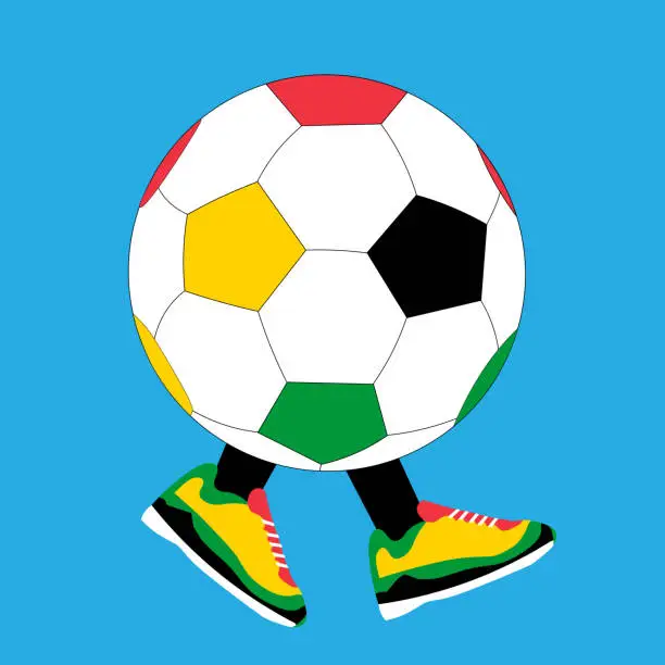 Vector illustration of Ghana football
