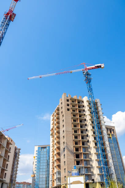 istock Construction site of residential areas with apartments 1408450252