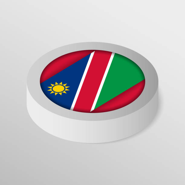 ナミビアの旗の色とeps10ベクトル愛国的なシールド。 - map namibia vector travel locations点のイラスト素材／クリップアート素材／マンガ素材／アイコン素材