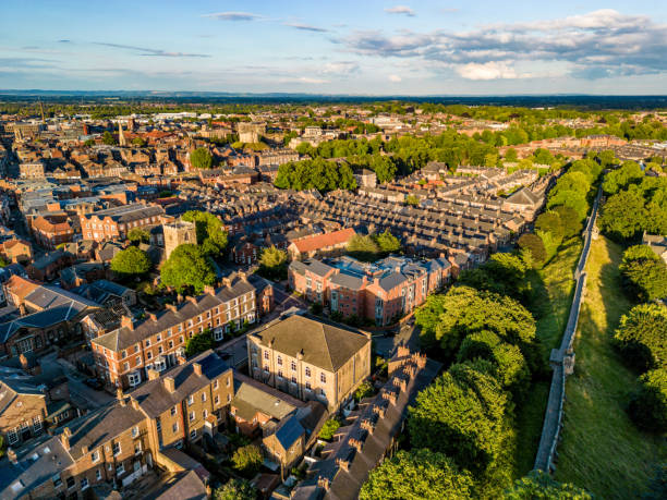 Residential area of York city stock photo