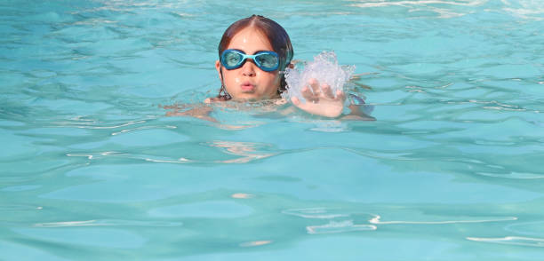 istock Boy enjoying in a swimming pool 1408458088