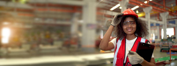 istock Female industrial engineer portrait footage. 1408460076