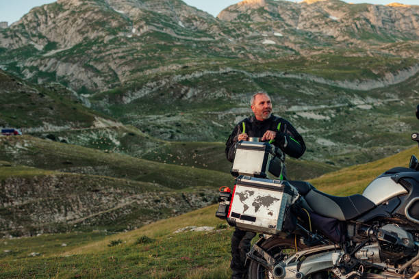 istock Searching for some food in the motorcycle's suitcase 1408460123