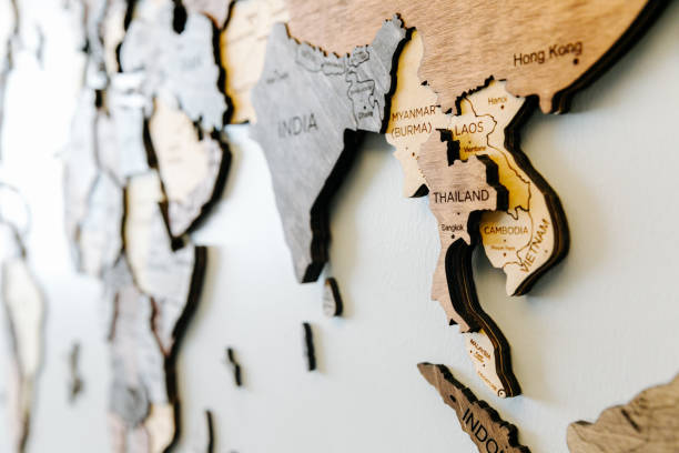 istock Wooden map highlighting Thailand 1408463509