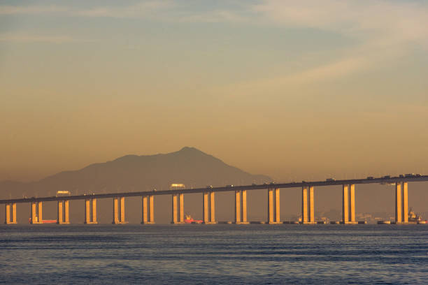 Rio - Niteroi Bridge Crossing the Guanabara Bay and Connecting Rio de Janeiro and Niteroi.